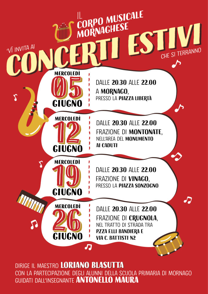 Banda di Mornago Concerti estivi 2019